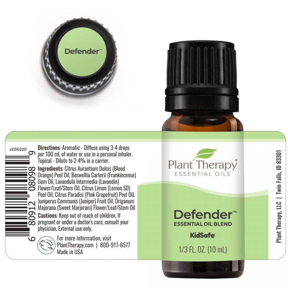 Plant Therapy - Tinh Dầu Synergy Giúp Phòng Chống Bệnh Tật - Defender™ Essential Oil Blend KidSafe 10mL