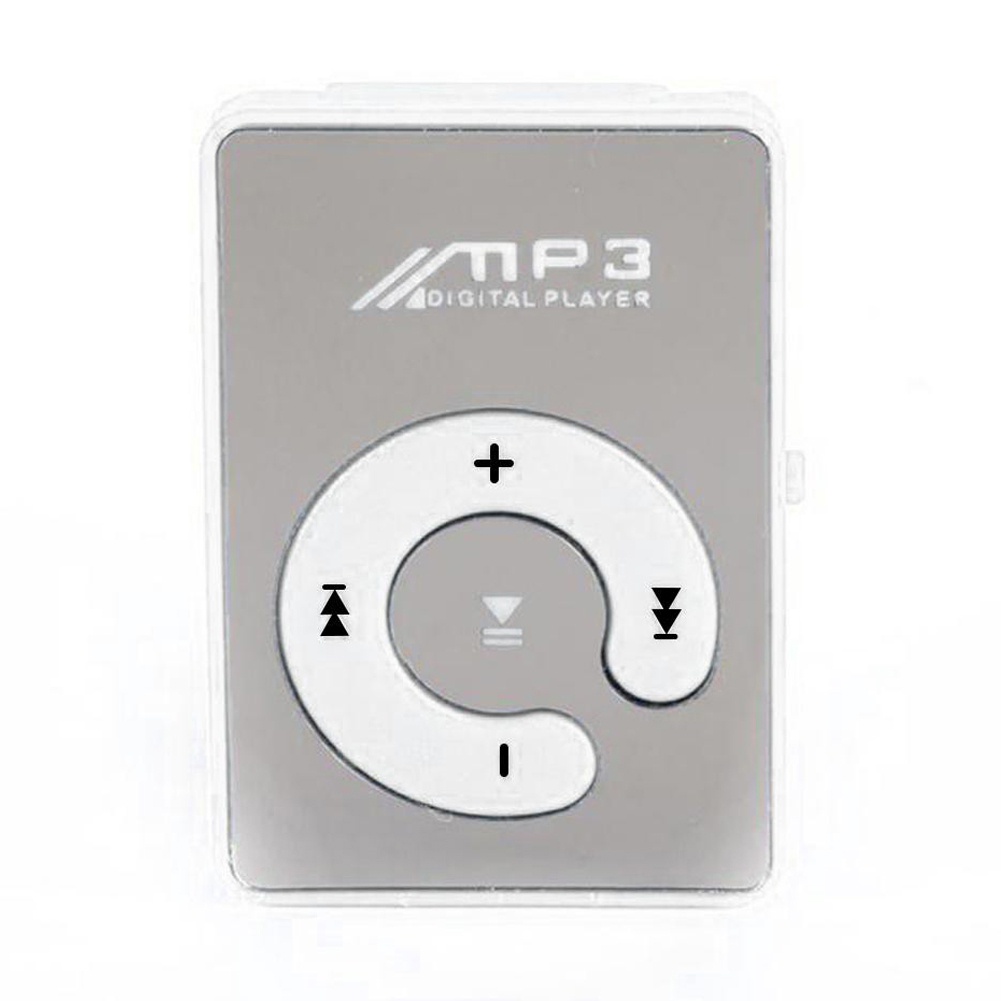 Máy Nghe Nhạc MP3 Kỹ Thuật Số Mặt Gương Mini Hỗ Trợ Thẻ TF / Micro Kèm Kẹp Giữ