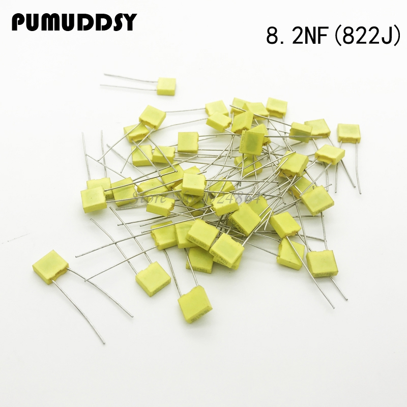20 Chiếc Chỉnh Tụ Điện 8.2NF 822J 100V 5 Mm Polypropylene An Toàn Màng Nhựa Tụ Điện Mới Ban Đầu Miễn