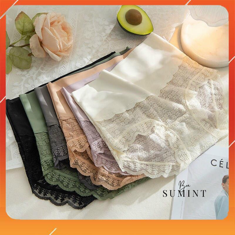 Quần lót gen bụng cạp siêu cao ren mix su kháng khuẩn mềm mại nhẹ nhàng thoáng mát nâng mông Q108