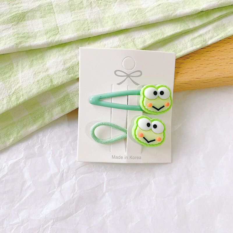 Set 2 Kẹp Tóc Hình Gấu / Thỏ Dễ Thương Cho Bé Gái