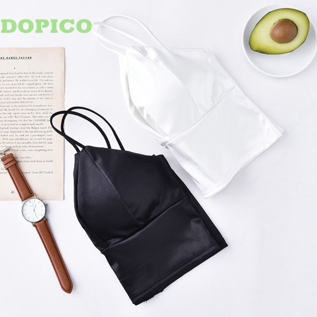 Áo bra nữ 2 dây đẹp, áo ngực không gọng satin bảng to quyến rủ DOPICO B264
