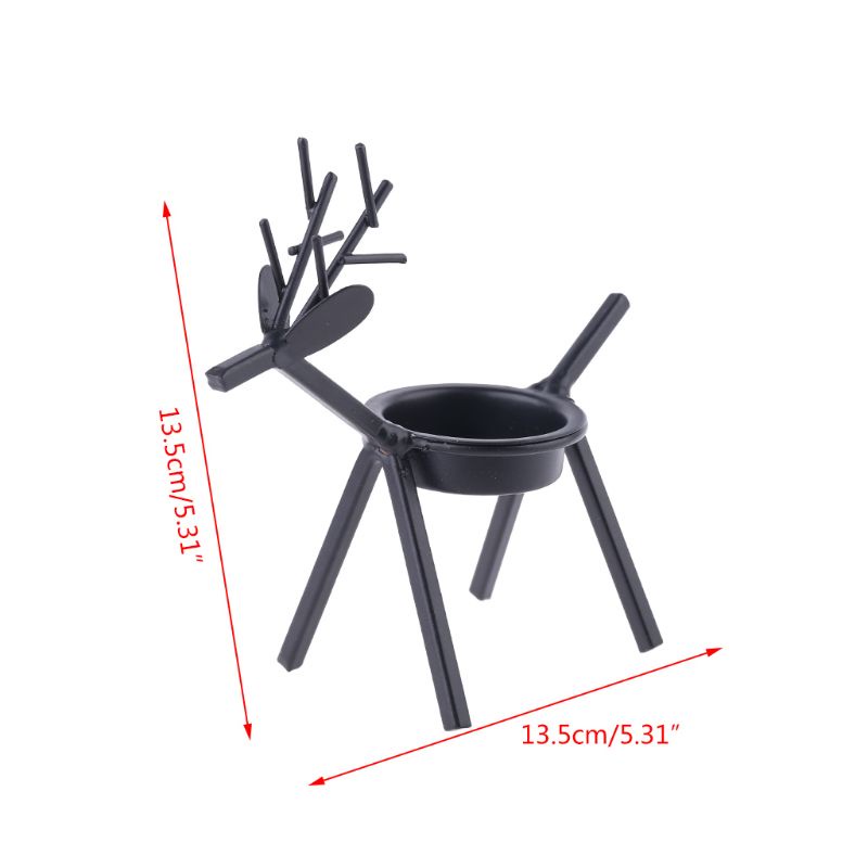 Giá Đỡ Đèn Cầy Bằng Sắt Hình Tuần Lộc Giáng Sinh Độc Đáo Trang Trí Tiệc Cướ