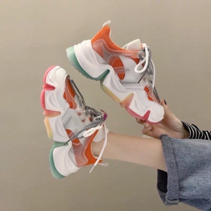 Giày Thể Thao Nữ👟Hot Trend👟, Giày Sneaker Nữ Ulzzang Đế 3 Màu Siêu Đẹp