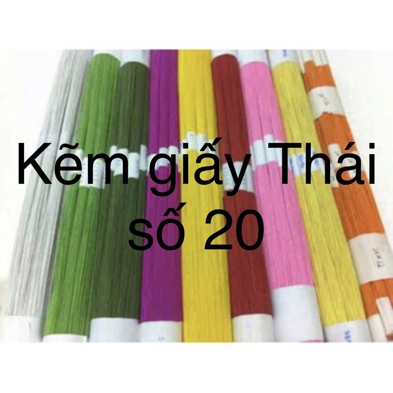 Kẽm giấy Thái Lan số 20 (cứng) các màu dài 60 cm