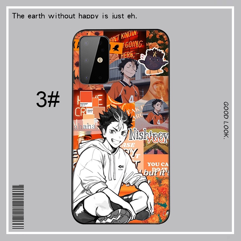 Ốp điện thoại dẻo hình Yuu Nishinoya trong Haikyuu cho Samsung Galaxy M10 M20 M30 M40 A60 A70 A02 M02 A02s A12 A31 A42