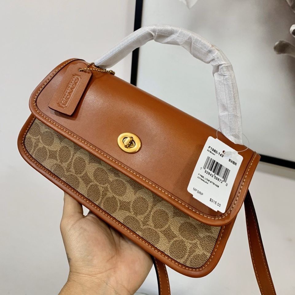 TÚI XÁCH Coach authentic ✨ Turnlock Clutch Crossbody Bag f1980-129 ✨✨‼️