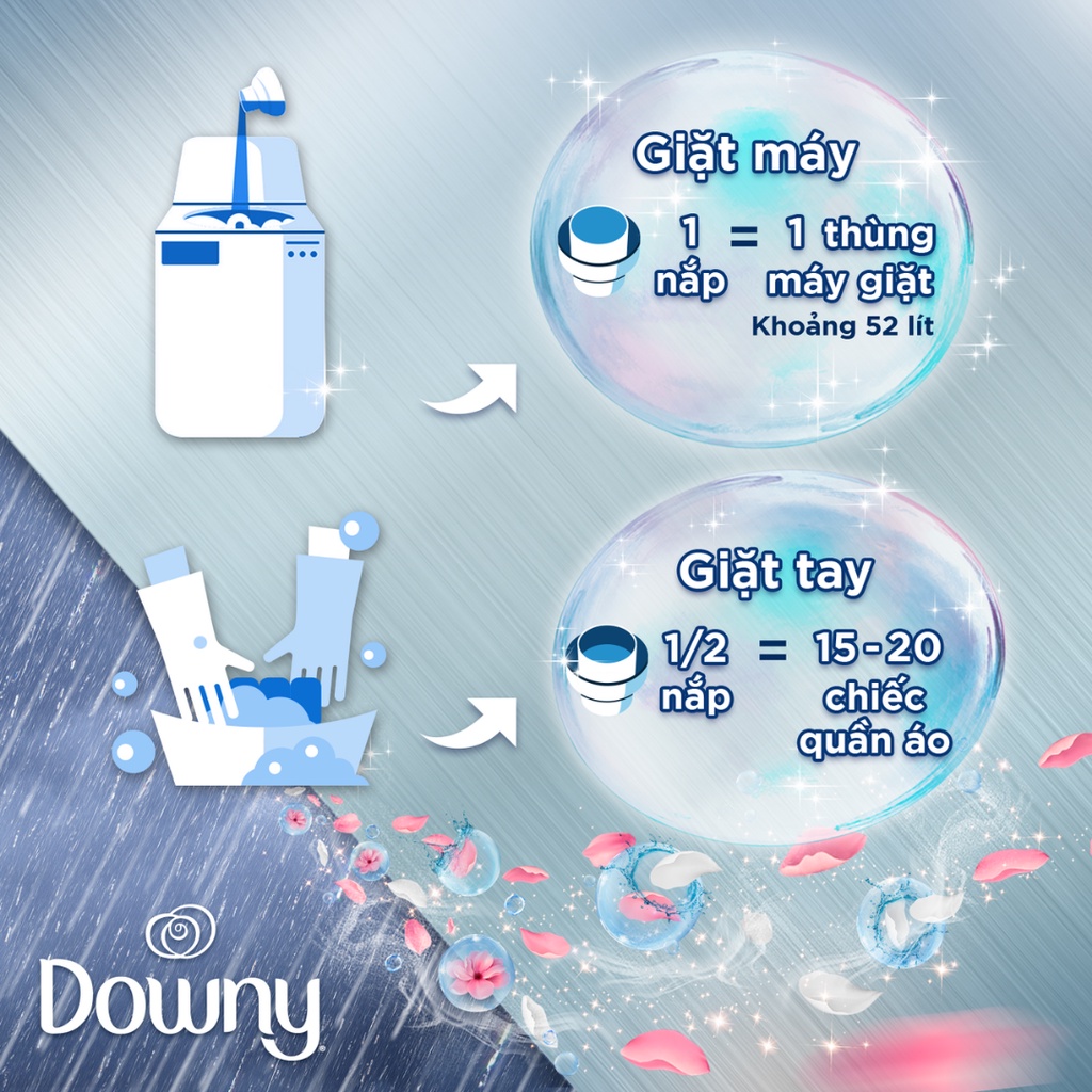 Nước Xả Vải Downy Đóa Hoa Thơm Ngát Túi 2.3L