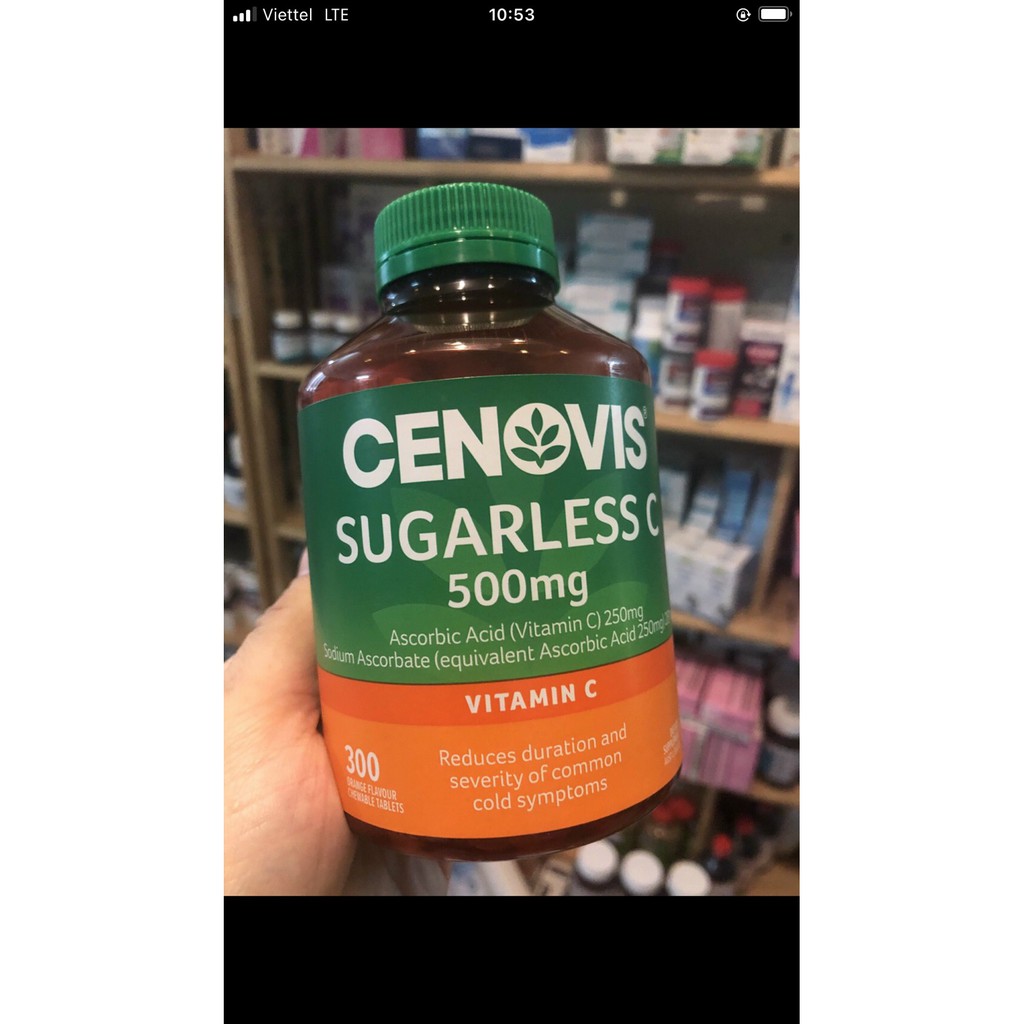 Viên nhai VITAMIN C - Cenovis Vitamin C 500mg 300 viên