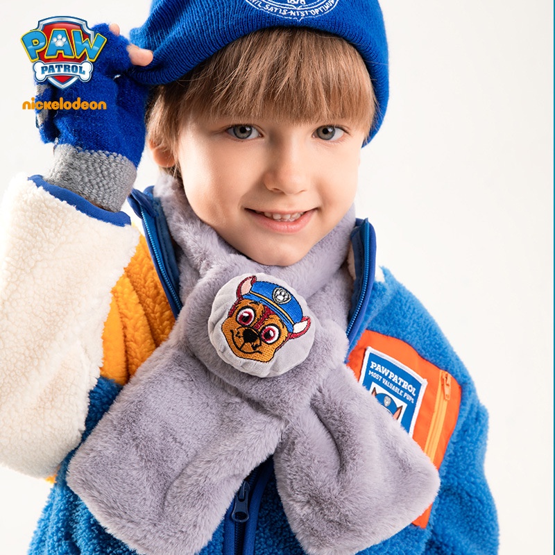 Hàng Mới Về Khăn Choàng Cổ Dệt Thật In Hoạt Hình paw patrol Thu Đông Cho Nam Và Nữ