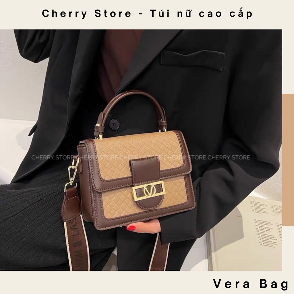 Túi nữ đeo vai đeo chéo Vera Bag hot trend năm nay khóa chữ V hàng cao cấp loại 1 [ẢNH THẬT]