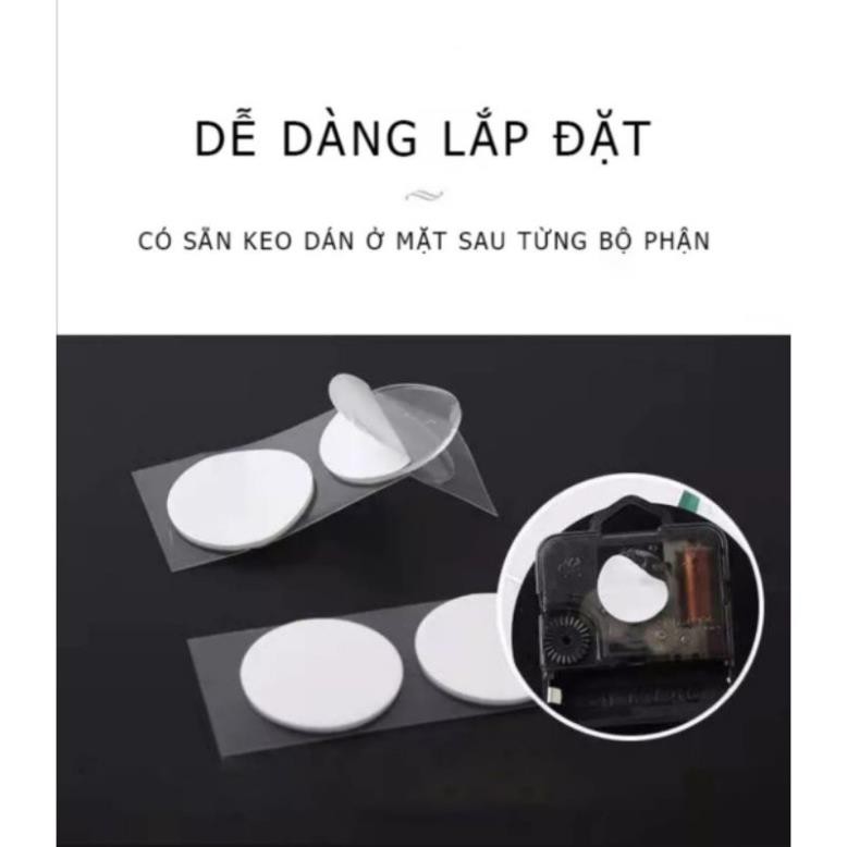 Đồng hồ dán tường 3D sang trọng. Kích thước 40 x 40cm. Phù hợp mọi không gian nội thất. Có sẵn keo dán dễ dàng