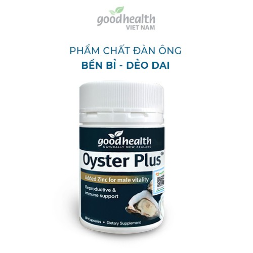 Tinh chất hàu Goodhealth Oyster Plus hộp 60 viên tăng cường sinh lực (Tem QR code xác thực)