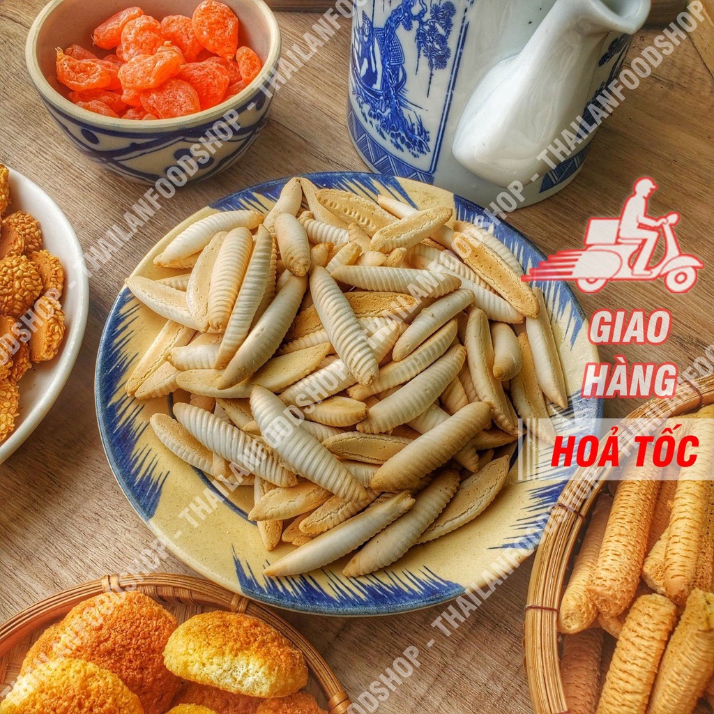 Bánh Men Tăm Vị Truyền Thống Lon 300Gram (Bánh Đuông Dừa/ Bánh Con Sâu/ Bánh Con Sùng)