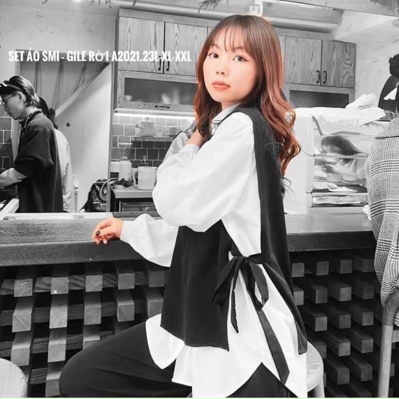 N.T BIGSIZE set áo gile