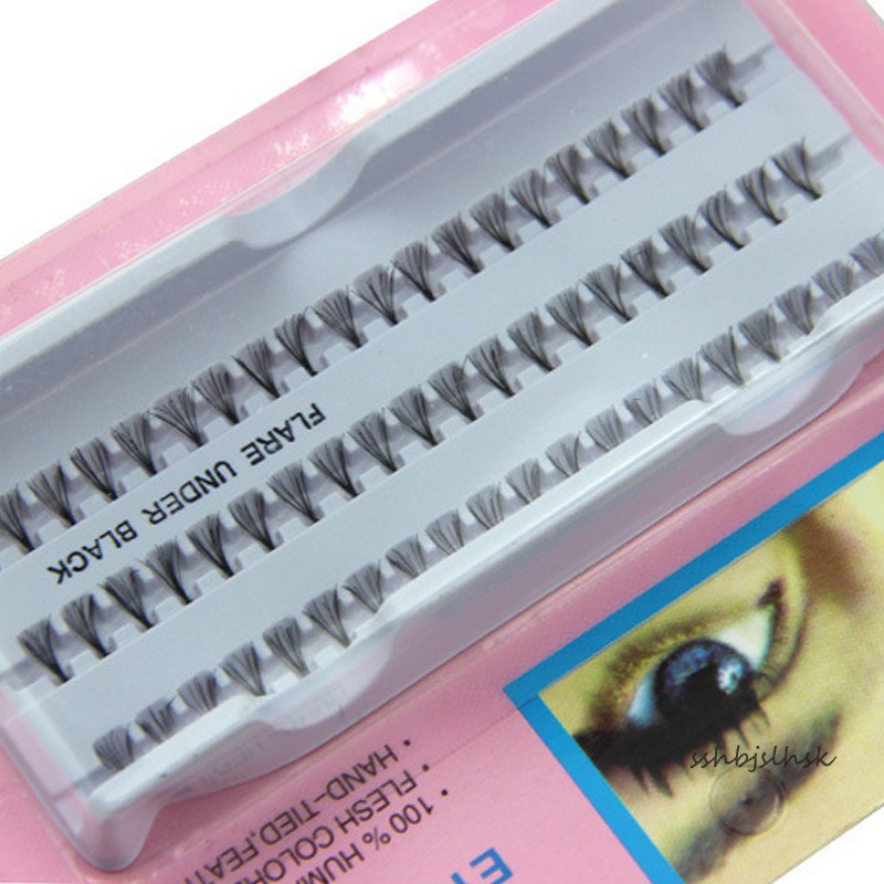 60 Stand Individual False Fake Eyelashes Corner Flare Cluster Lashes Beauty Tools