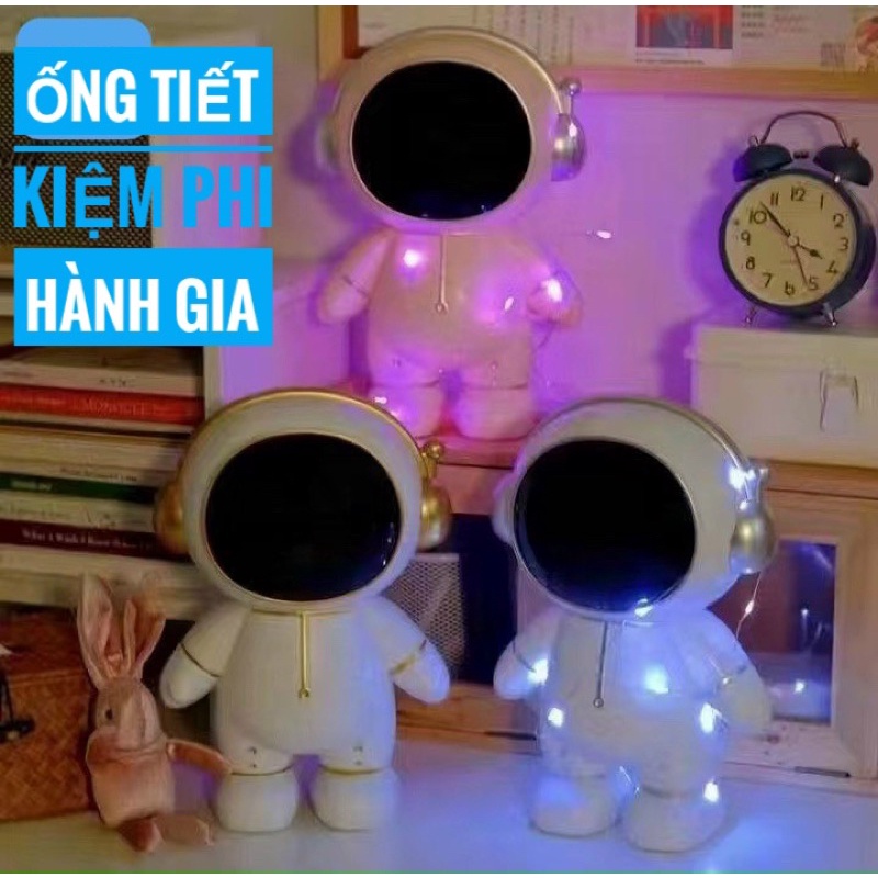 Ống Đựng Tiền Tiết Kiệm Phi Hành Gia Cho Bé ( Tặng kèm Đèn Led )