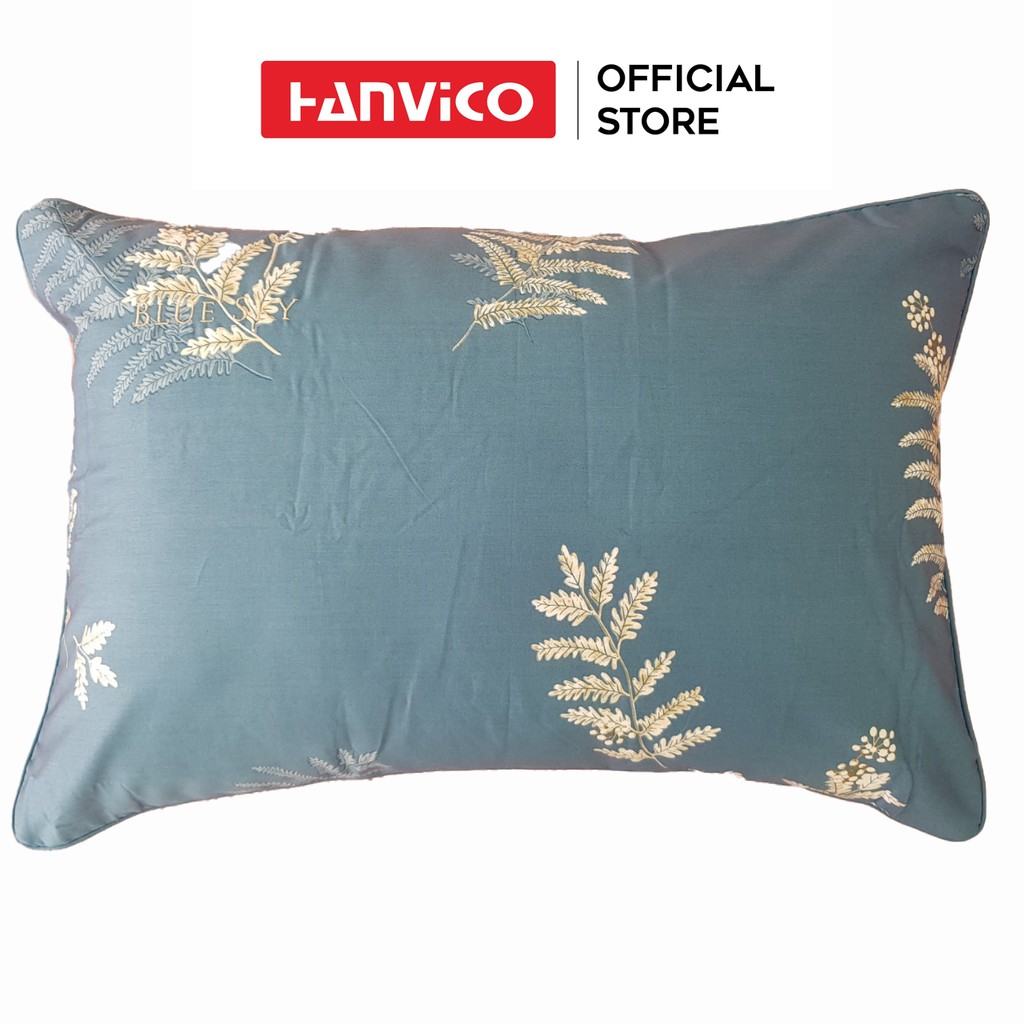 Đôi vỏ gối 45x65 HANVICO 100% cotton cao cấp có khóa kéo chống nhăn, xù