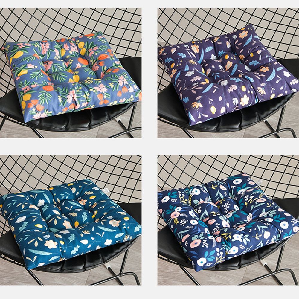Đệm lót ghế ngồi hình vuông nhồi bông in họa tiết hoạt hình 12 kiểu lựa chọn 40x40cm tiện dụng cho văn phòng