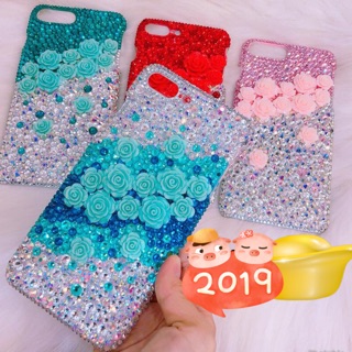 Ốp Lưng Handmade Đính Đá thủ công Bông Hoa đủ màu (IB DÒNG ĐT)