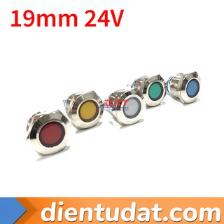 Đèn LED Báo 19mm Chống Nước 24V