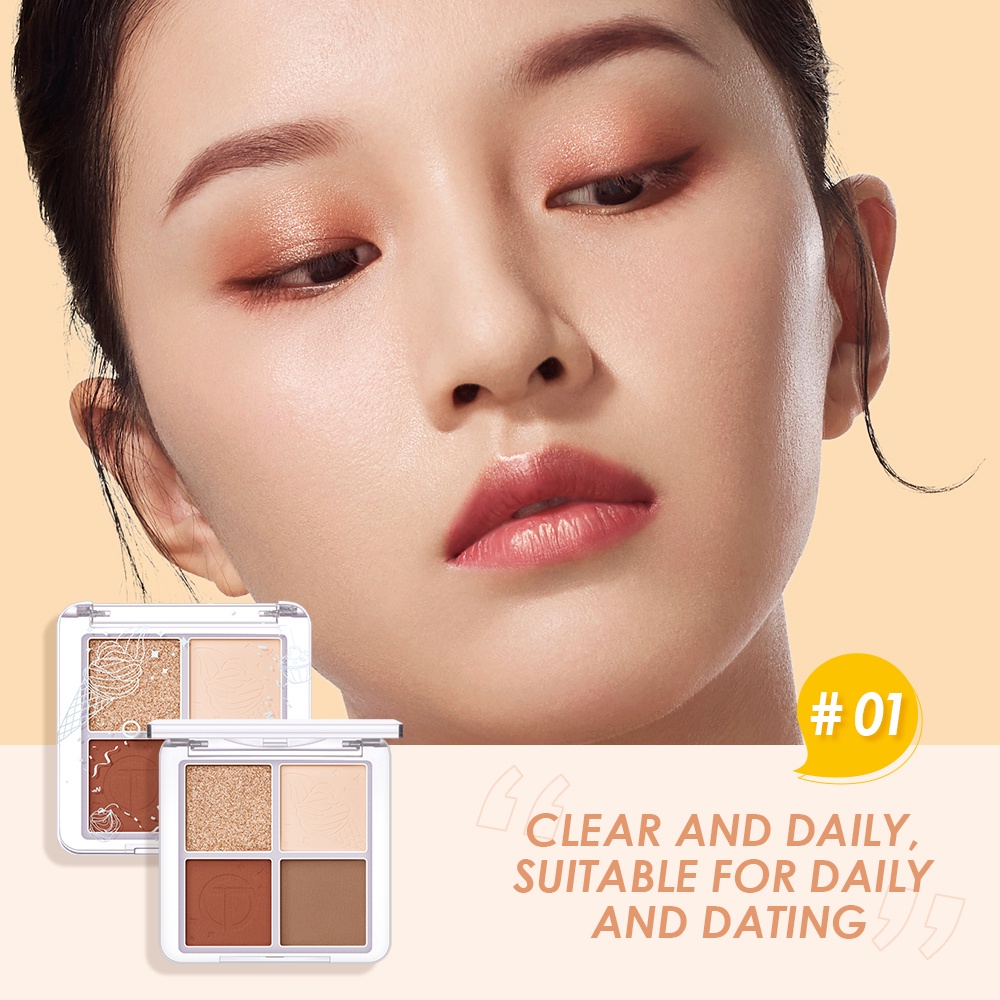 Bảng phấn mắt O.Two.O 70g 4 màu lì và ánh ngọc trai chống nước lâu trôi | BigBuy360 - bigbuy360.vn