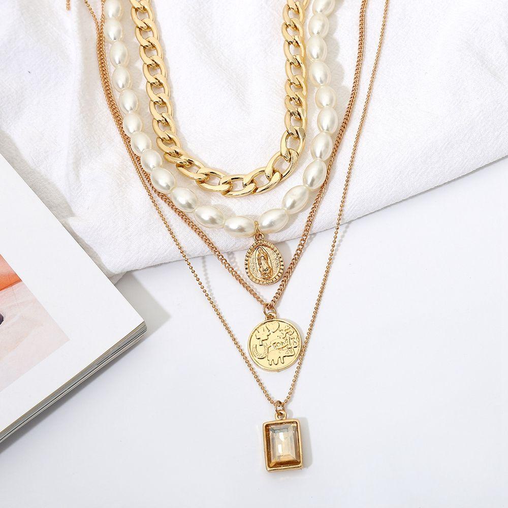 Vòng cổ Mặt Đồng Xu Phong Cách Boho Cổ Điển Cho Nữ
