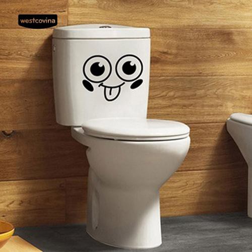 Miếng dán nắp bồn toilet hình mặt cười ngộ nghĩnh