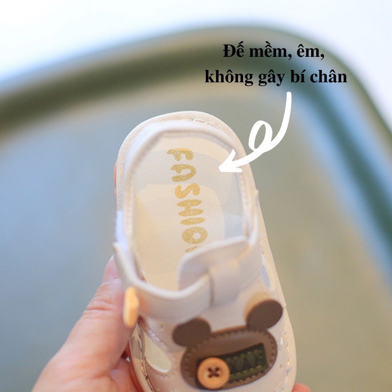 Dép tập đi cho bé trai gái có tiếng kêu Chubby Store, giày tập đi dành cho bé sơ sinh từ 6 tháng đến 2 tuổi đế mềm