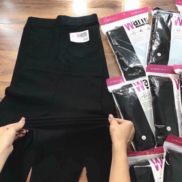 Quần Legging WARM MinChi Đen Dài Cạp Chun Cao, Co Giãn 4 Chiều, Hàng Cao Cấp VNXK, Không Bai Nhão | BigBuy360 - bigbuy360.vn