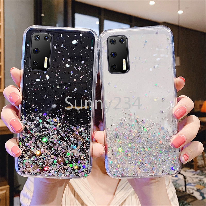 Ốp điện thoại kim tuyến lấp lánh bảo vệ cho Samsung A13 A12 A02 A71 A72 5G A31 M31 A11 M11 A51 5G