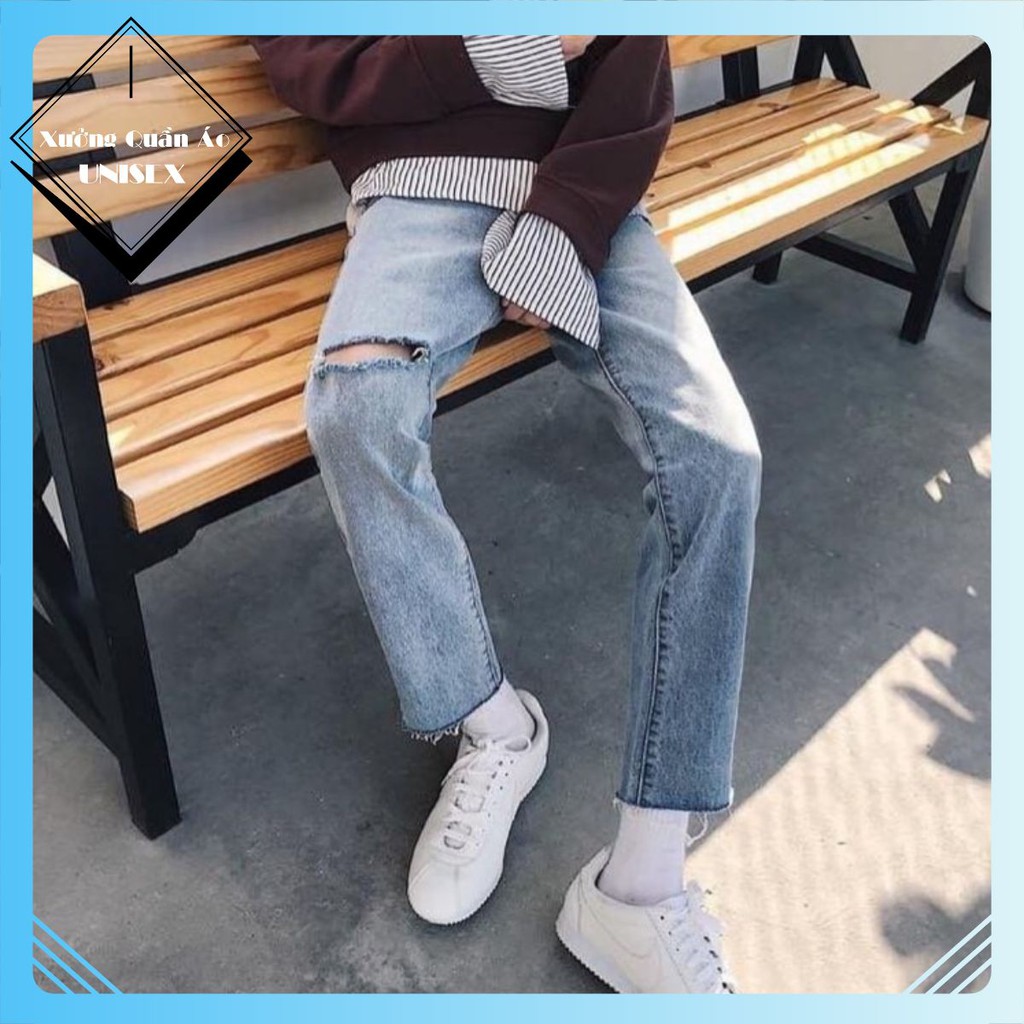 Quần jean nam hàn quốc quần baggy quần jeans unisex chất đẹp | BigBuy360 - bigbuy360.vn