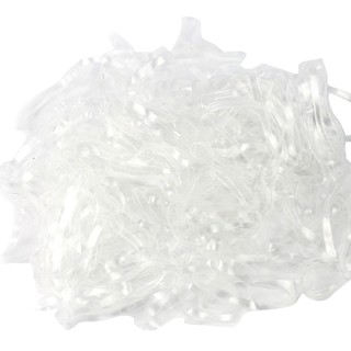 200Pcs Hair Tie Band Ponytail Holder Elastic Transparent Clear Rubber Women
