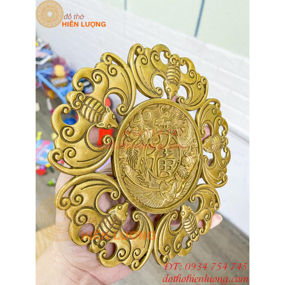 Dây Treo Vòng Dơi Ngũ Phúc Lâm Môn 2 Mặt - Vật Phẩm Phong Thủy May Mắn