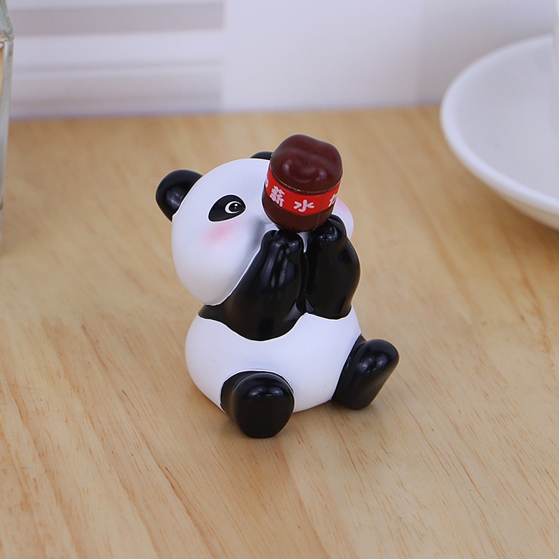 Mô hình gấu trúc shiba thỏ heo uống coca Ráp biểu cảm dễ thương trang trí bàn học bàn làm việc, taplo xe hơi quà tặng