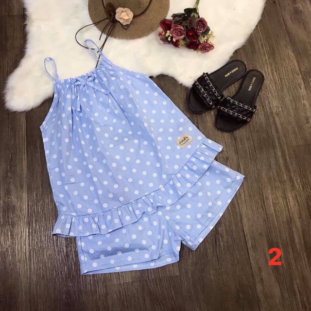 [Xả Hàng giá Shock] BỘ NGỦ 2 DÂY CHẤT KATE THÁI