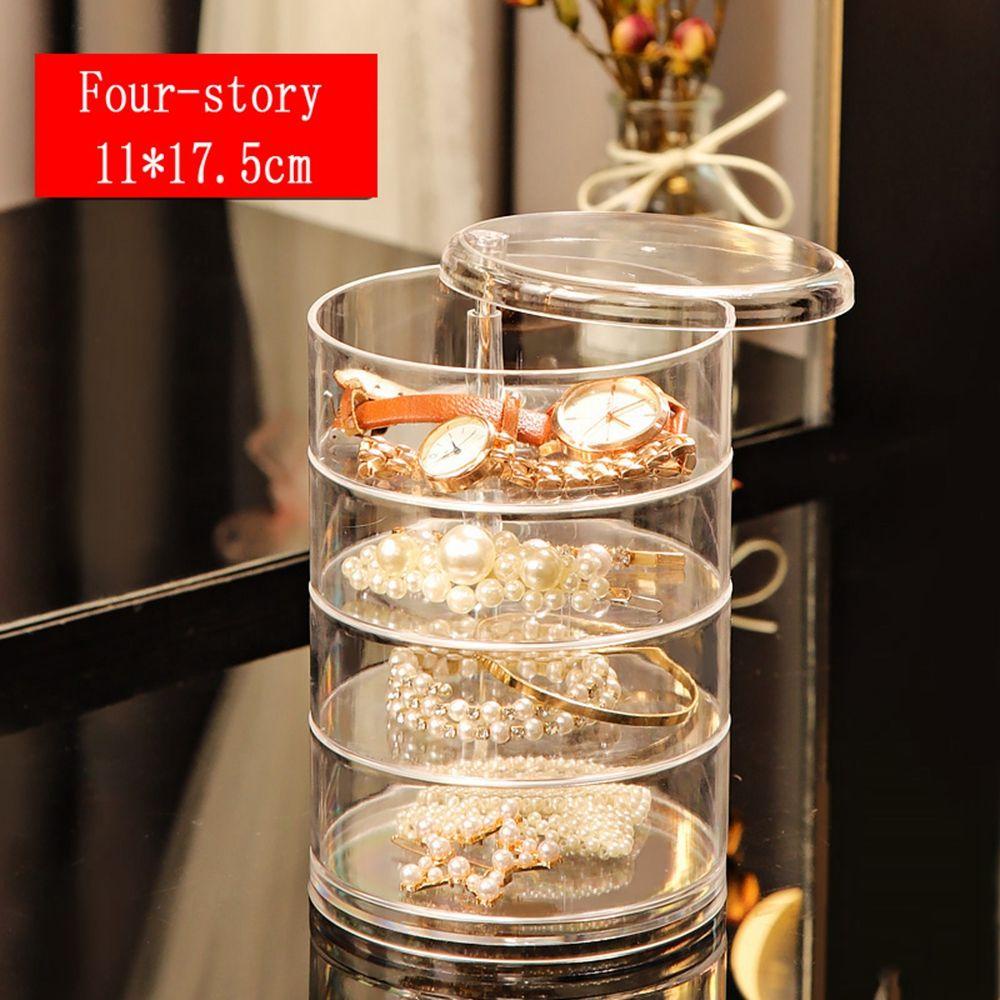 ANEMONE Hộp Đựng Trang Sức Trong Suốt Nhiều Tầng Xoay Được Tiện Dụng