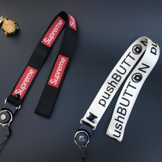 Dây đeo thẻ Keychain Lanyard hình Supreme