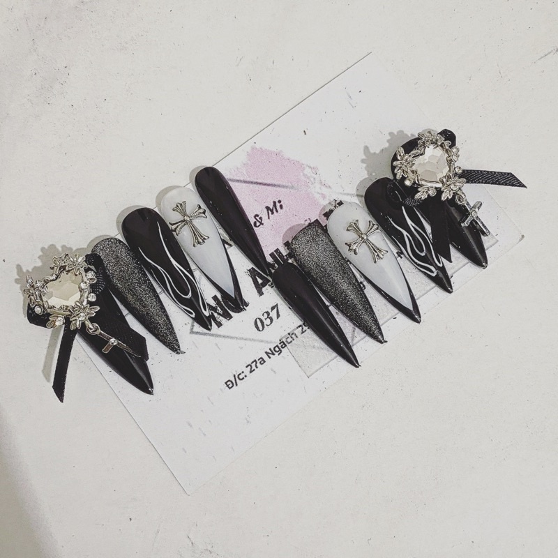 Móng giả nơ vải B06