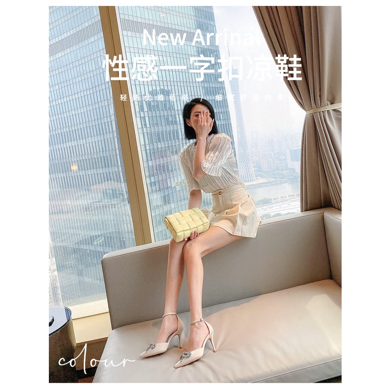 Giày Cao Gót Mũi Nhọn Thiết Kế Mới Thời Trang Dành Cho Mùa Hè 2021