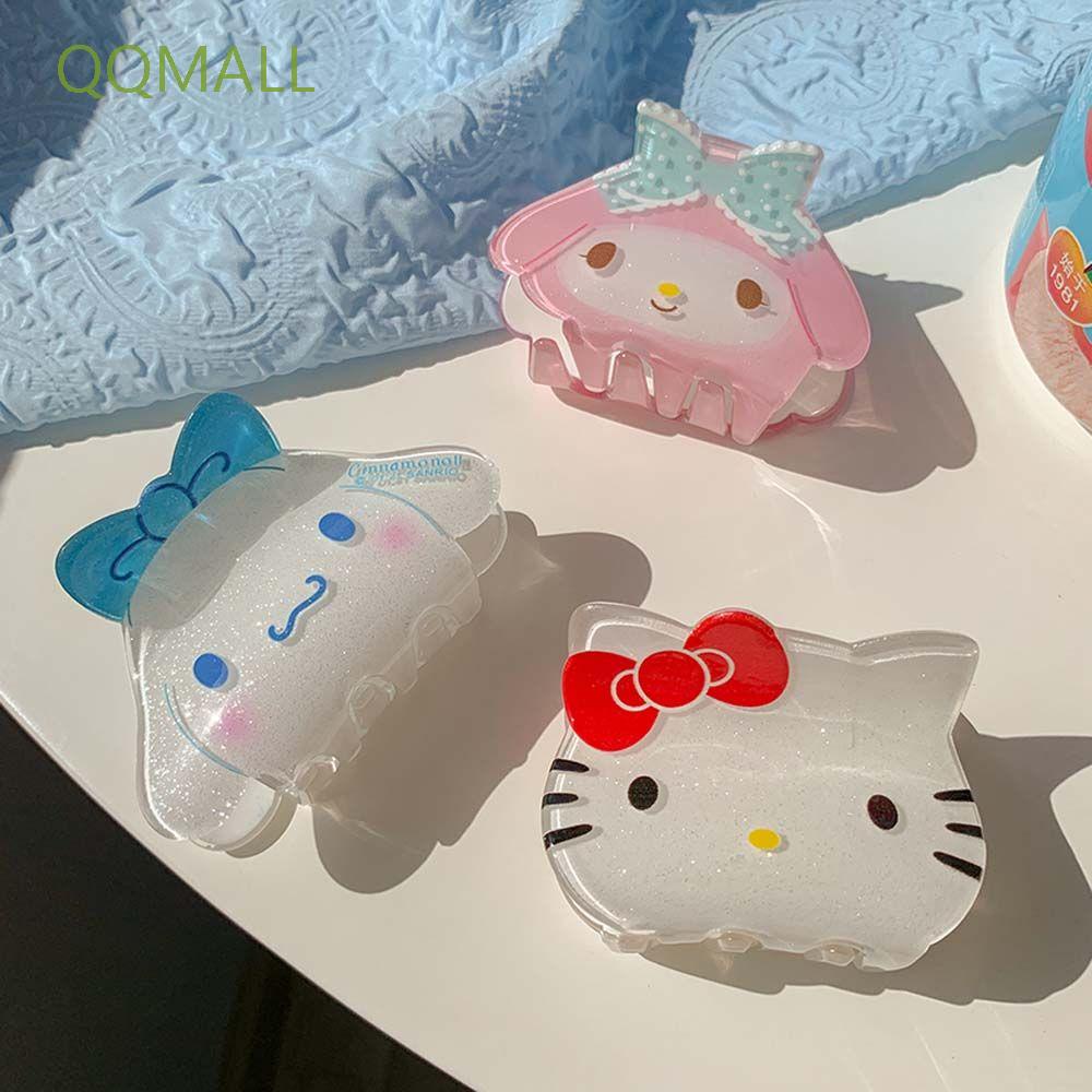 Kẹp tóc acrylic họa tiết mèo hoạt hình dễ thương tùy chọn màu sắc cho nữ