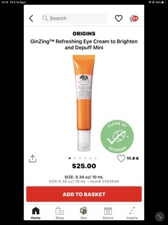 Kem dưỡng mắt mini 5ml Origins GinZing™ Refreshing