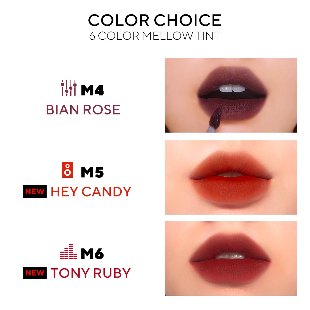 [Hàng mới về] Son kem Merzy BITE THE BEAT MELLOW TINT 17 màu tùy chọn | BigBuy360 - bigbuy360.vn