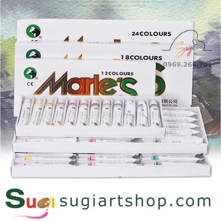Màu nước Maries hộp 12/18/24/36 màu x12ml, Watercolour Marie's set 12/18/24/36 Color -12ml