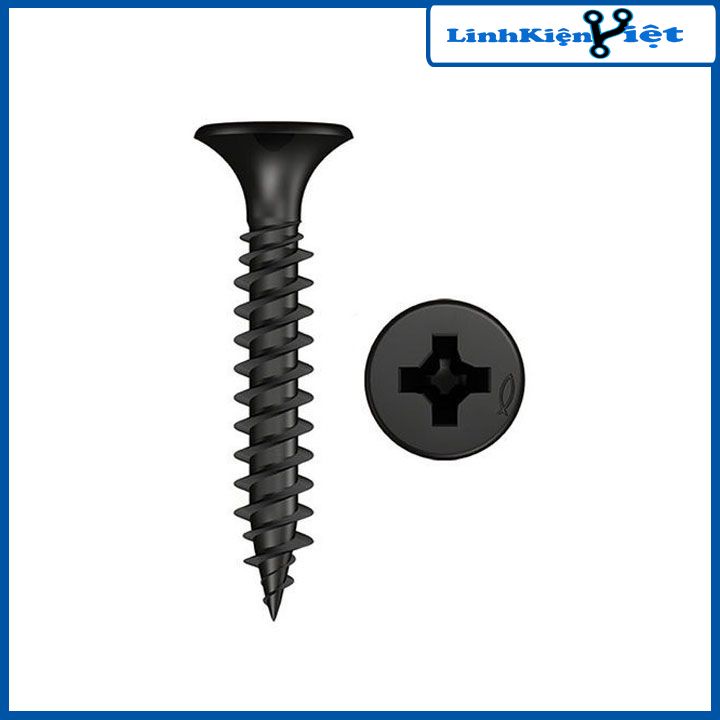 Vít gỗ, vít thạch cao màu đen  chiều dài 1.5cm/2cm/2.5cm/3cm/4cm