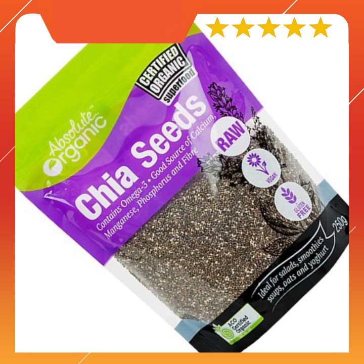 Hạt chia úc Seeds tím Absotute Organic 1kg giúp giảm cân, hữu cơ tốt cho phụ nữ có thai và cho bé ăn dặm DATE 2022