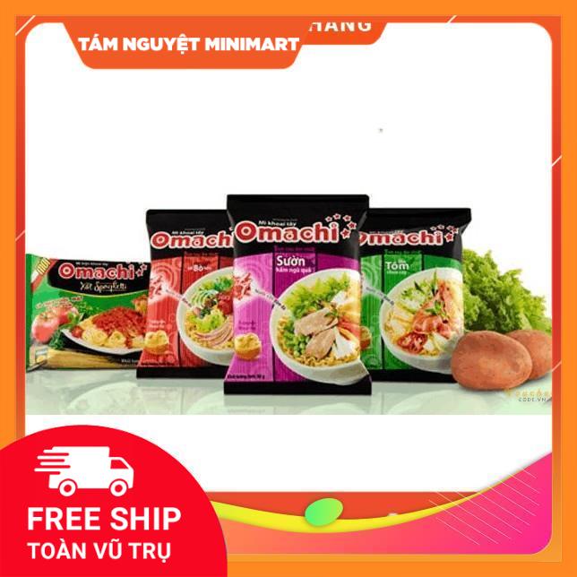 Gói mì Omachi bò hầm - sườn hầm ngũ quả - spaghetti 80G