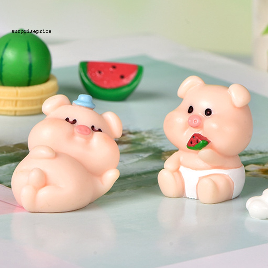 Mô Hình Chú Heo Mini Dễ Thương Dùng Trang Trí Nhà Búp Bê