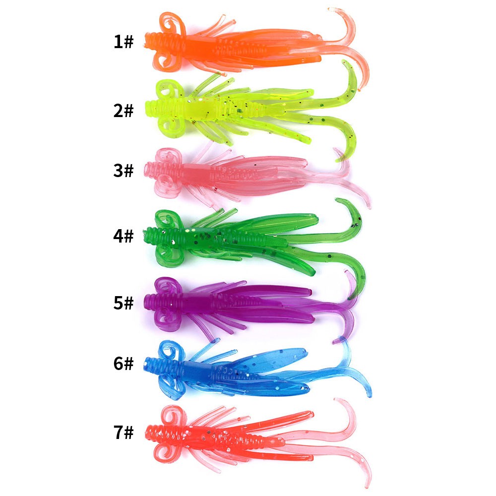 Set 10 Mồi Câu Cá Giả Hình Con Tôm 6cm 2g HENGJIA