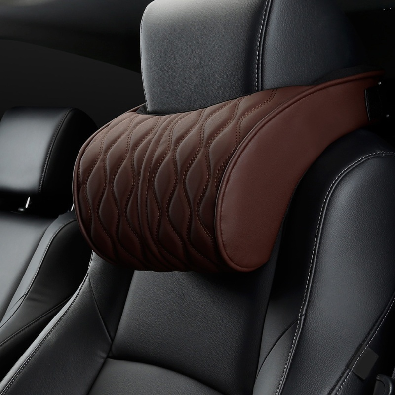 Gối Kê Cổ Bằng Da Xốp Hoạt Tính Thoải Mái Khi Ngủ Trưa Trên Xe Hơi SUV